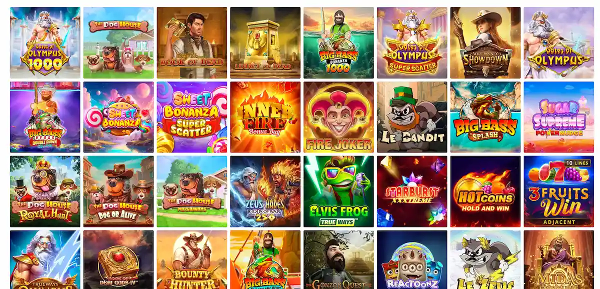 Übersicht beliebter Spielautomaten im Fountain Casino Slot-Katalog